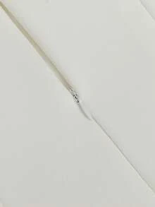 Women's 3D Flower Decoration Spaghetti Strap Short Dress, Spring/Summer - White - View 7