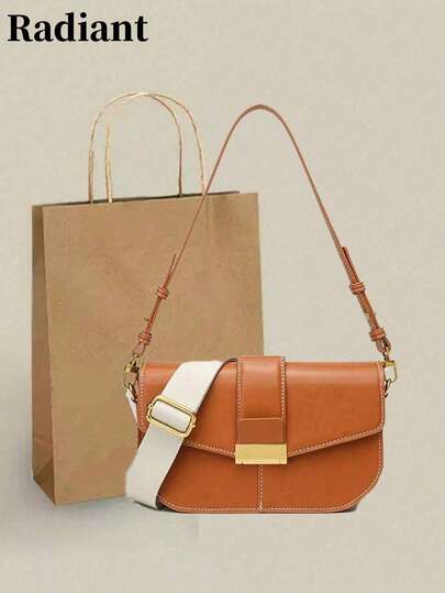 1个黑色简约小丑翻盖单肩包，2025新款小丑斜挎小包（不含礼品袋）