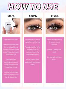 60 قطعة طقم رموش لاصقة ذاتيًا بدون حاجة لصمغ، بأطوال مختلفة من 8 إلى 16 مم، ذات مظهر فاخر وعيون قطة، بدون بقايا لاصقة مسبقة الصق، سهلة التركيب DIY - C - مشاهدة 7