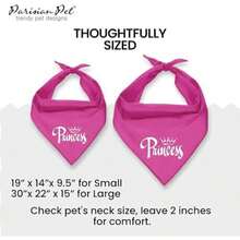 Parisian Pet Fashionable Dog Bandana – '' Printed Tie-On Neck Kerchief for Female Dogs and Cats – ize mall(L Princess) - Multicolor - Ver 9