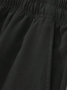 1pc Men's Autumn/Winter Casual Cargo Pants, Straight Leg Multi-Pocket Outdoor Trousers - Black - View 6