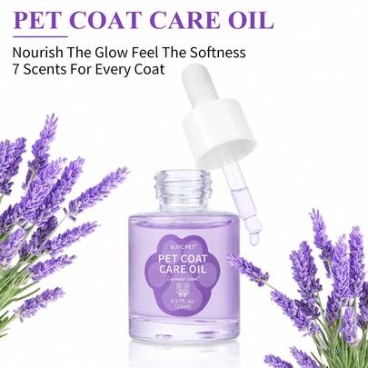 GJYC PET 宠物毛发护理油 - 深层滋养护理，让毛发柔滑健康，减少脱落和打结，持久芳香，多种香味选择，非常适合狗和猫，0.67 液量盎司