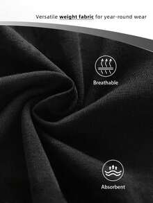 Men's Fun Christmas T-Shirt - Casual Round Neck Short Sleeve, Santa Claus And Reindeer Pattern - All Season Holiday Party Clothing - Black - View 5