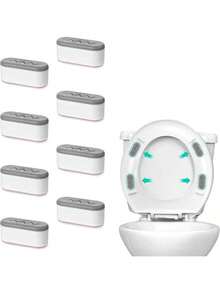 4pcs Toilet Seat Cushion Pads With Strong Buffering And Adhesive Function, Suitable For Smart Toilet Lid Installation, Protect Your Toilet Seat - Multicolor - View 4