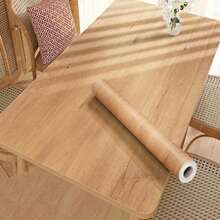 Holzoptik Vinyl Selbstklebend, Küchen Vinyl Folie für Möbel Aufkleber, Holzoptik Klebefolie Rolle, Möbel Verschönerung naturgetreue Maserung Kontaktpapier Selbstklebende Tapete, Eiche - Senfgelb - Übersicht 17