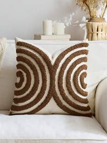 1pc/2pcs Beige Boho Throw Pillow Covers 45X45cm, Woven Tufted Decorative Pillowcases With Tassels Bohemian Cushion Covers For Couch Sofa Car Bedroom Living Room - White - View 3