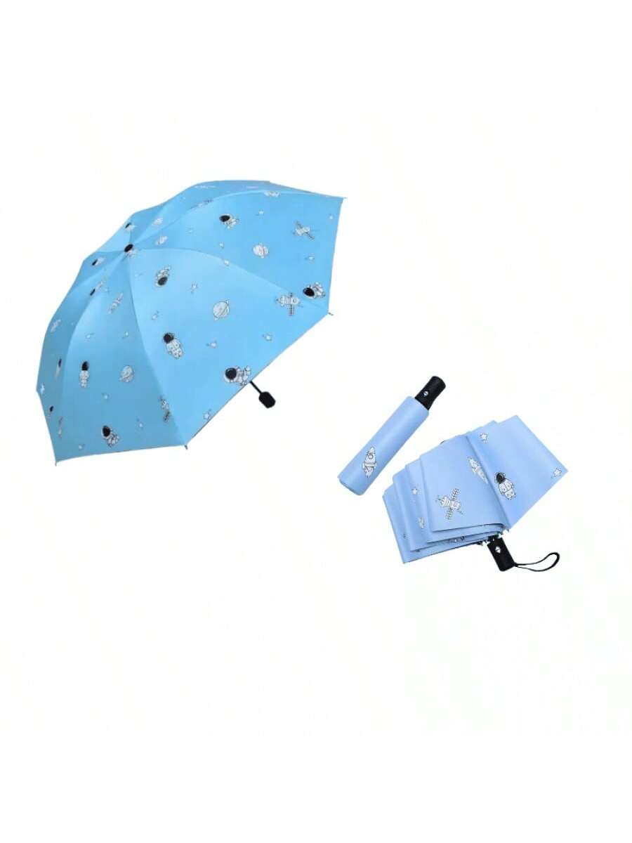 Protector solar automático negro de 8 huesos para astronauta - Azul cielo