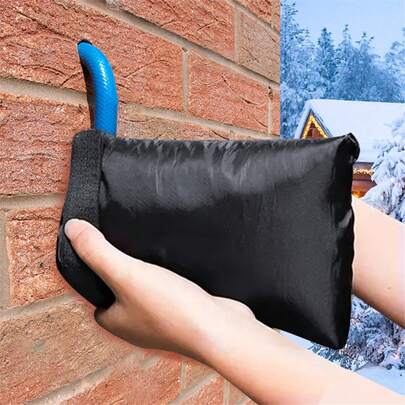 1pc Traditional Style Outdoor Faucet Freeze Protection Cover, Outdoor Anti-Freeze Anti-Dust Cover, Waterproof Oxford Cloth Winter Freeze Protection Insulation Sleeve, Faucet Protection Cover Warm Insulation Thick Layer, Easy To Install
