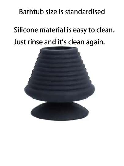 通用浴缸水槽塞，用于阻挡水流，防止浴缸排水异味，尺寸通用，采用吸盘设计，可紧密贴合浴缸，可随意调节，易于安装，适用于浴室和厨房。