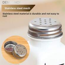 厨房好帮手！双瓶调料罐，密封防潮，标签清晰，盐和胡椒粉分开存放，避免交叉污染。