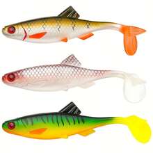 1pc Realistic Large Soft Bait, Suitable For Sea Fishing, 24g, 3D Fish Eye Design, Suitable For Trolling And Boat Fishing, Shore Fishing And Boat Fishing. The Realistic Design And Durable Material Make It A Must-Have For Fishing Enthusiasts. Large Realistic Soft Bait, Suitable For Sea Fishing, Fishing Gear, Fishing Accessories, Lures, Soft Bait. - Multicolor - View 2