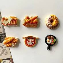 3/5/8/10/12pcs - Micro Resin Food Fridge Magnets, 3D Shaped, Multiple Cute Styles, Perfect For Decorating Office, Kitchen, Whiteboard, Locker, Dishwasher, Home Decor, Also Great As Holiday Gifts For Friends. - Multicolor - View 6