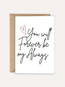 1pc Funny Romantic Anniversary Love Card, Unique Gift, For Women, Men, Husband, Wife, Boyfriend, Girlfriend, Favorite Person, With Spring Valentines Day, For Birthday, Mother'S Day, Congratulations, Get Well, Good Luck - Multicolor - View 6