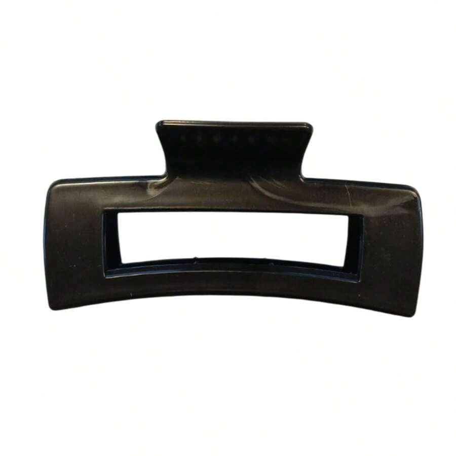 Rectangular Piranha Clip Hair Clip - Assorted Colors - Black - View 1