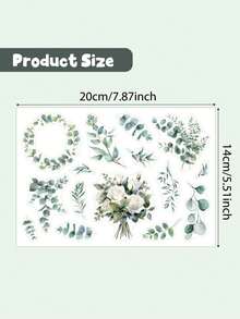 4 hojas de pegatinas de hojas verdes para scrapbooking / 100 pegatinas de hojas de eucalipto para bodas y fiestas, perfectas para scrapbooks, diarios, álbumes de fotos, tarjetas de felicitación y collages - Ver 3