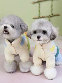 Big Eyes Pet Dog Clothes, Double-Layer Warm Indoor Outfit, Four-Legged Pet Clothing