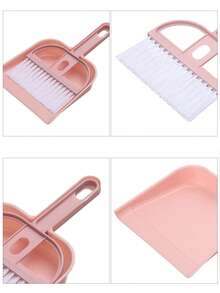 Mini Dustpan & Broom Set - Lightweight & Compact Design, Countertop Cleaning Tools, Pet Professional Cleaning Tools For Guinea Pigs And Hamsters Small Animal, Pet Cage Cleaning Maintenance, Broom Accessories, Pet Cleaning Supplies, Household Items, Cleaning Supplies, Cat Stuff, Room Decor, Room, Apartment Essentials - Multicolor - View 10