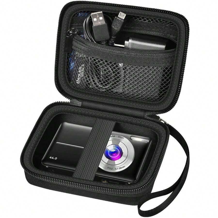 ALKOO 男女通用数码相机包（仅包装）兼容 CAMKORY/YISENCE/VAHOIALD/Pixpro/PowerShot ELPH 180 190/DSCW800 DSCW830 数码相机 - 黑色 - 查看 1