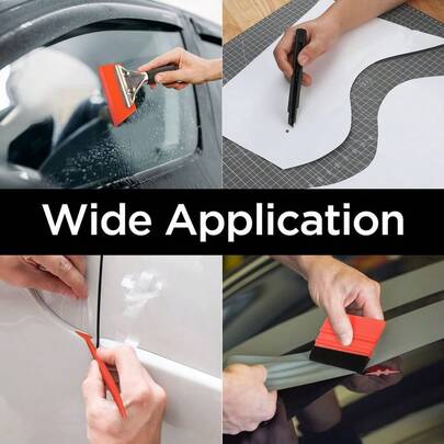 Window Tint Tools 10PCS Wrap Kit Car Protective Film Installation Set Including Rubber Vinyl Squeegee, Felt Squee...