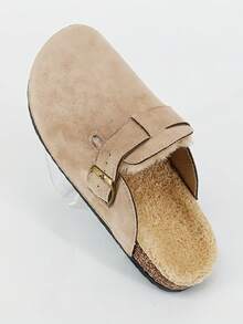 Nouvelles chaussures d'hiver unisexes pour couples, chaussures pour hommes et femmes, pantoufles en peluche pour hommes en automne/hiver, pantoufles décontractées pour l'extérieur, pantoufles en peluche unisexes, tongs pour hommes et femmes, sandales/pantoufles noires décontractées pour hommes et femmes, chaussons, chaussures de plage, sandales à semelle épaisse pour femmes, pantoufles pour hommes de couleur unie confortables pour le bureau et l'extérieur - Style abricot D - Voir 9