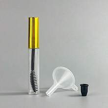 1/5个金色镜面盖透明瓶，5毫升空瓶，适用于眼线笔、唇彩、睫毛膏、睫毛精华、睫毛胶、遮瑕膏、DIY系列，附赠小漏斗 - 金色 - 查看 8