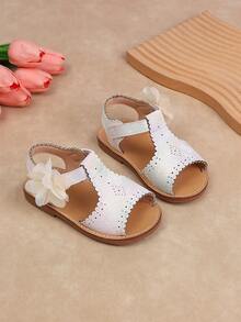 Spring/Summer Fashion Princess Flat Sandals, Soft Sole, Durable - Champagne - View 2