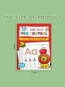 Caderno de Prática de Letras A-Z (1 unidade), incluindo exercícios de escrita, caderno de caligrafia reutilizável e livro mágico para praticar, ideal para estudantes, material escolar, presente perfeito para volta às aulas, Natal, recompensas de aprendizagem, férias ou aniversários.