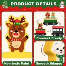 Advent Calendar 2025 - 24 Days Magnetic Wooden Animal Train Set Advent Calendar 2025, Countdown Calendar Gifts Montessori Train Stocking Stuffer Toddlers, And - 聖誕節 - 查看 5