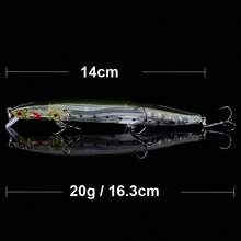 QXO 钓鱼路亚 鱼饵 适用于米诺鱼的 Jig 20g 14cm 鲱鱼型人工饵 金属铅笔型泳饵 钓鱼用品 波扒 - 彩色 - 查看 11