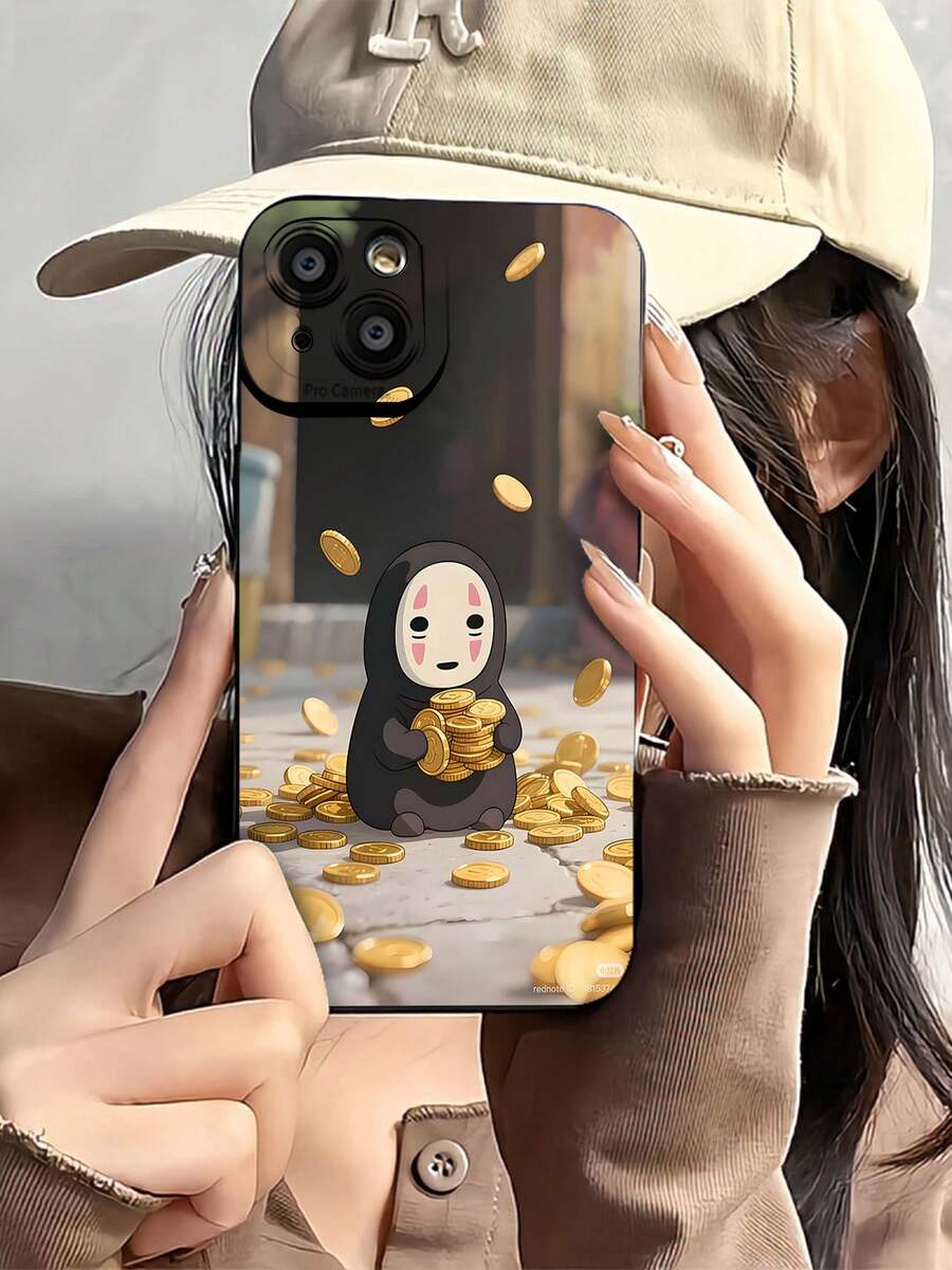 Funda para teléfono Cozy Coins compatible con teléfonos , 17, 16 Pro Max, 15 Pro Max, 13 y 12. Fabricada en TPU para una protección total contra golpes y caídas. Un regalo divertido para familiares, amigos, gamers y cualquier persona que aprecie los diseños únicos. - Negro - Ver 1