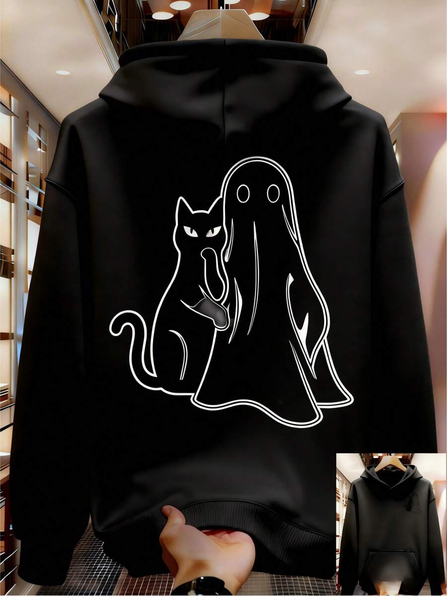 Sudaderas con capucha de estilo urbano para hombres - Negro - View 1