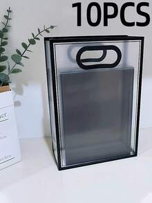 20pcs/10pcs/5pcs/1pc Transparent PVC Gift Bags, Tote Bags For Birthday, Wedding, Valentine's Day, Graduation, Transparent Plastic Gift Bag, Large Capacity Cosmetic Storage Bag - Multicolor - View 24