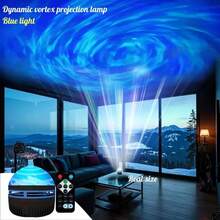 2-In-1 Northern Lights & Ocean Wave Projector With Remote Control, Party Lighting Projector, Home Decor LED Color Changing Lamp, Birthday & Valentine's Day Gift - Multicolor - View 6
