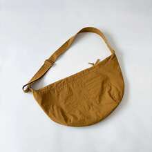 Bolsos cruzados casuales para hombres y mujeres, bolsos de hombro de nylon de gran capacidad, ligeros, con bolsillo con cremallera, carteras - Amarillo oscuro - Ver 2