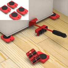 1pc 4-In-1 Heavy Duty Furniture Mover With Locking Casters And Non-Slip Rubber Pads - Sturdy Plastic Moving System For Sofa, Bed, Mattress And Chair - DIY Moving, Multi-Surface Protection, Scratch-Resistant - Multicolor - View 6