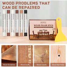 DEWEL 6-Color Wood Repair Wax Sticks Kit - Furniture Scratch & Hole Filler Crayons For Tables, Floors, Cabinets & Doors | Quick Melt-Application - one-size - View 4