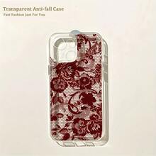 Deep Red Misty Full Coverage Transparent Soft Case For IPhone 17 Air 16e 15 14 13 12 Pro Max 17 16 15 14 Plus 11/X/Xsmax, Compatible With Samsung S21 S22 S23 S24 S25 Ultra/Plus/FE/Edge/+ A73 A72 A71 A12 A13 A14 A15 A23 A25 A35 A53 A54 A55 Shockproof Protective Case GFHW - trong suốt - Xem 7