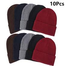 5pcs Set Of Beanies, Stylish And Versatile, High-Elasticity Solid Colors, 5-Color Set, Create Different Style Outfits Every Day, Unisex Christmas Winter Ski Hats For Warmth And Windproof Protection, Ideal Gift Choice - Multicolor - View 17