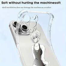Funda para móvil con diseño de chica anime en traje de baño. Compatible con teléfonos ,  17,  16 Pro Max,  15 Pro Max,  13 y  12. Fabricada en TPU para una protección eficaz contra golpes y caídas. Un regalo ideal para familiares, amigos, seres queridos, parejas y para Navidad. - transparente - Ver 5