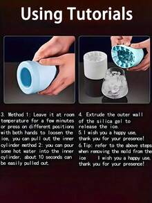 情人节硅胶圆柱形冰格模具，创意冰块模具，制冰器，减压制冰托盘，迷你冰块，适用于饮料、果汁、冰淇淋、鸡尾酒和咖啡，可重复使用，冰桶