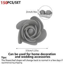 150PCS Heads Artificial Foam Flowers Bouquet MINI Teddy Bear Of Roses DIY Wreath Material Candy Box Accessories Home Wedding Decoration Bride Wrist Flower Chest Flower Headflower Material Valentine's Day New Year Decoration Birthday Party Cake Accessories - 150Pcs - View 2
