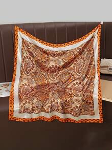 1 Stück Damen Mode Cashew Blumen 90cm Quadratischer Schal, Paisley Muster, vielseitiger Bandana Kopftuch, geeignet für täglichen Gebrauch und Weihnachtsoutfit - Verschiedenfarbig - Übersicht 10