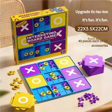 9格XO井字棋早教桌面游戏，火车逻辑思维训练，儿童益智玩具 - 彩色 - 查看 2