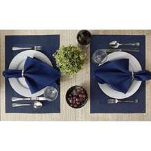 DII Everyday Manteles Individuales con Borde Doble, fácil de Limpiar, Interiores/Exteriores, Tejido de Vinilo, 33 cm x 46 cm, Rojo, Juego de 6(Rectangle Placemat Set Azul náutico) - Multicolor - Ver 4