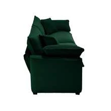 Modern Fabric Living Room Sofa 2-Piece Set, Two 2 Seater Sofa And One 3-Seater Sofa, Upholstery Large Deep Seat Set Of 3 Sofas With Comfortable Cushions And Pillows - màu xanh lá - Xem 3