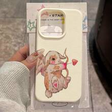Funda de teléfono personalizada con diseño de conejo de amor dibujado a mano, elegante y simple, protección a prueba de golpes y anticaídas, resistente a la suciedad y duradera, adecuada para  17/17 Pro/17 Pro Max/17 Air/ 16/16 Pro/16 Pro Max/16 Plus/ 15/15 Pro Max/15 Pro/15 Plus/ 14/14 Pro/14 Plus/14 Pro Max/ 13/13 Pro/13 Pro Max/12/12 Pro/12 Pro Max/11/11 Pro/11 Pro Max/XR/X/XS/XS Max. Es el regalo de cumpleaños perfecto para novias, novios, esposos, esposas, amigos o para uno mismo, innovador y a la moda, adecuado tanto para hombres como para mujeres.Funda suave para antivirus, nuevo estilo y diseño, regalo protector para uso personal y corporativo - Blanco 1714 - Ver 1