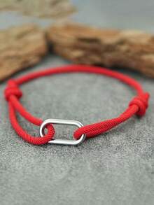 diffone Vòng tay điều chỉnh được bằng dây Milano 3mm thủ công thời trang, vòng tay hình bầu dục bằng thép không gỉ dành cho nam giới - Dây đeo cổ tay phụ kiện bằng thép không gỉ - Xem 5