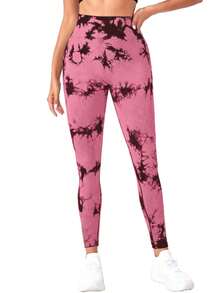 4Pcs Seamless High-Elasticity Women's Sports Leggings,Women Tuck In The Abdomen Leggings,Lift The Buttocks And Slim The Legs Leggings,Soft Touch Quick Dry Breathable Four-Way Stretch Hip Lift Leggings For Women - 黑色+棕色+粉扎+灰扎 - 查看 6