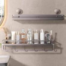 Cesta de ducha con ventosa - Organizador de ventosas para ducha, Organizador de estantes de almacenamiento para ducha | Toallero de baño montado en la pared, organizador de ducha para baño(default) - Multicolor - Ver 5