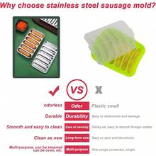 Stainless Steel Sausage Mold - 6-Cavity Non-Stick Hot Dog Maker For Homemade Sausages, Oven & Steamer Use (Dishwasher ) - 1 cái - Xem 3